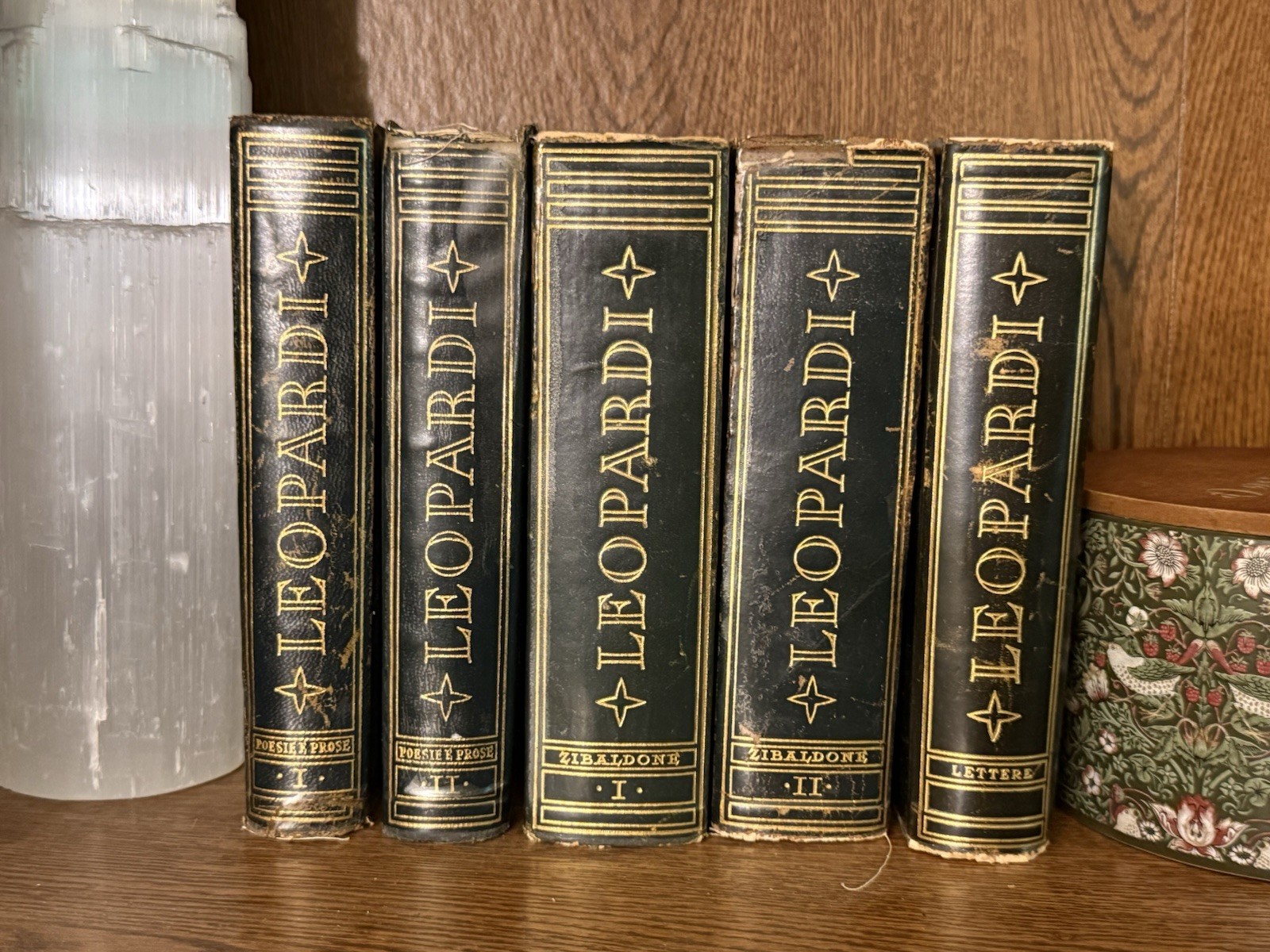 Giacomo Leopardi Tutte le Opere 1949 Mondadori 5 Vol Gilt Set