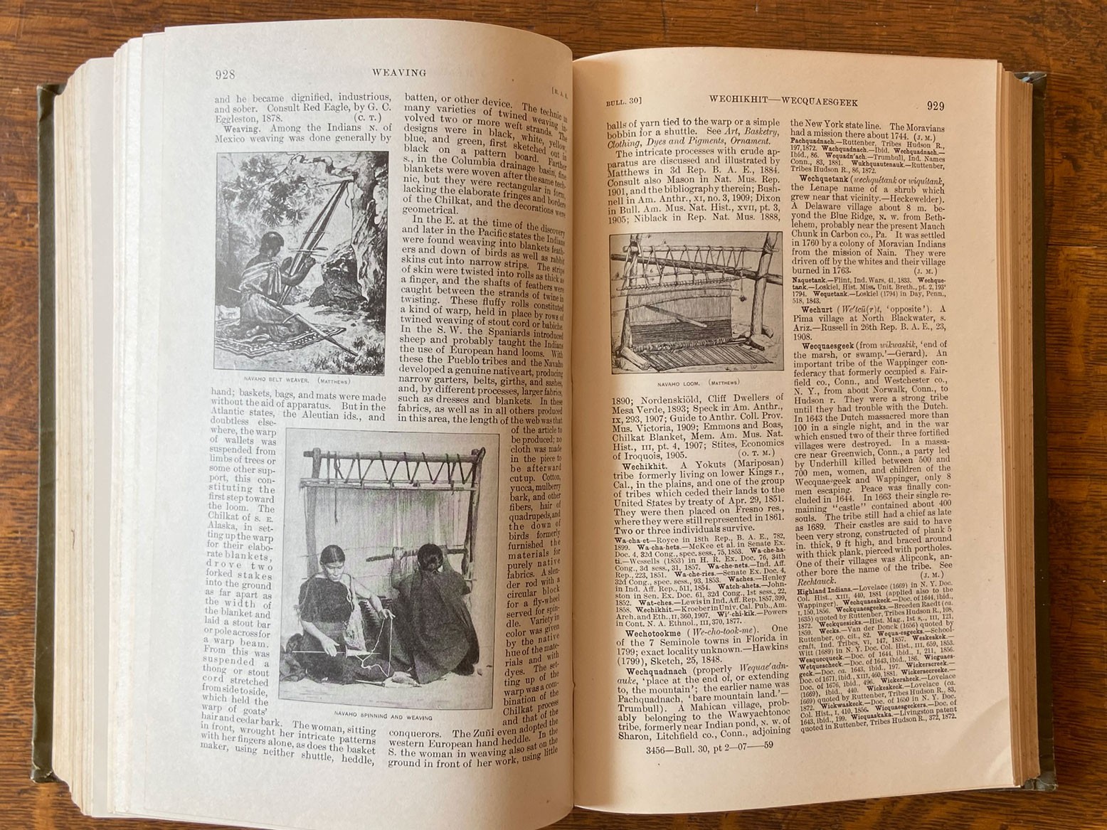Bureau American Ethnology Handbook American Indians Part 2 N-Z HB 1910 Vintage