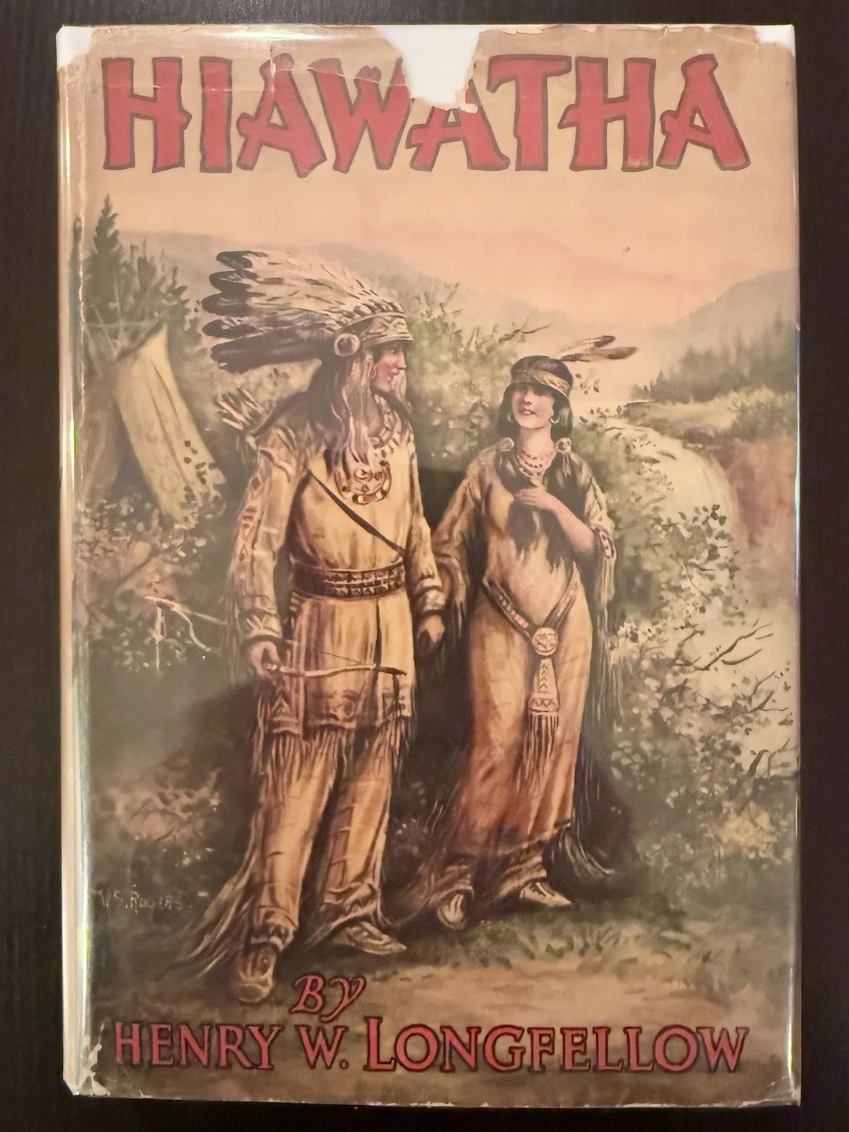 Henry Longfellow, HIAWATHA (c.1920), G&D early ed w/DJ, W.S. Rogers illus.