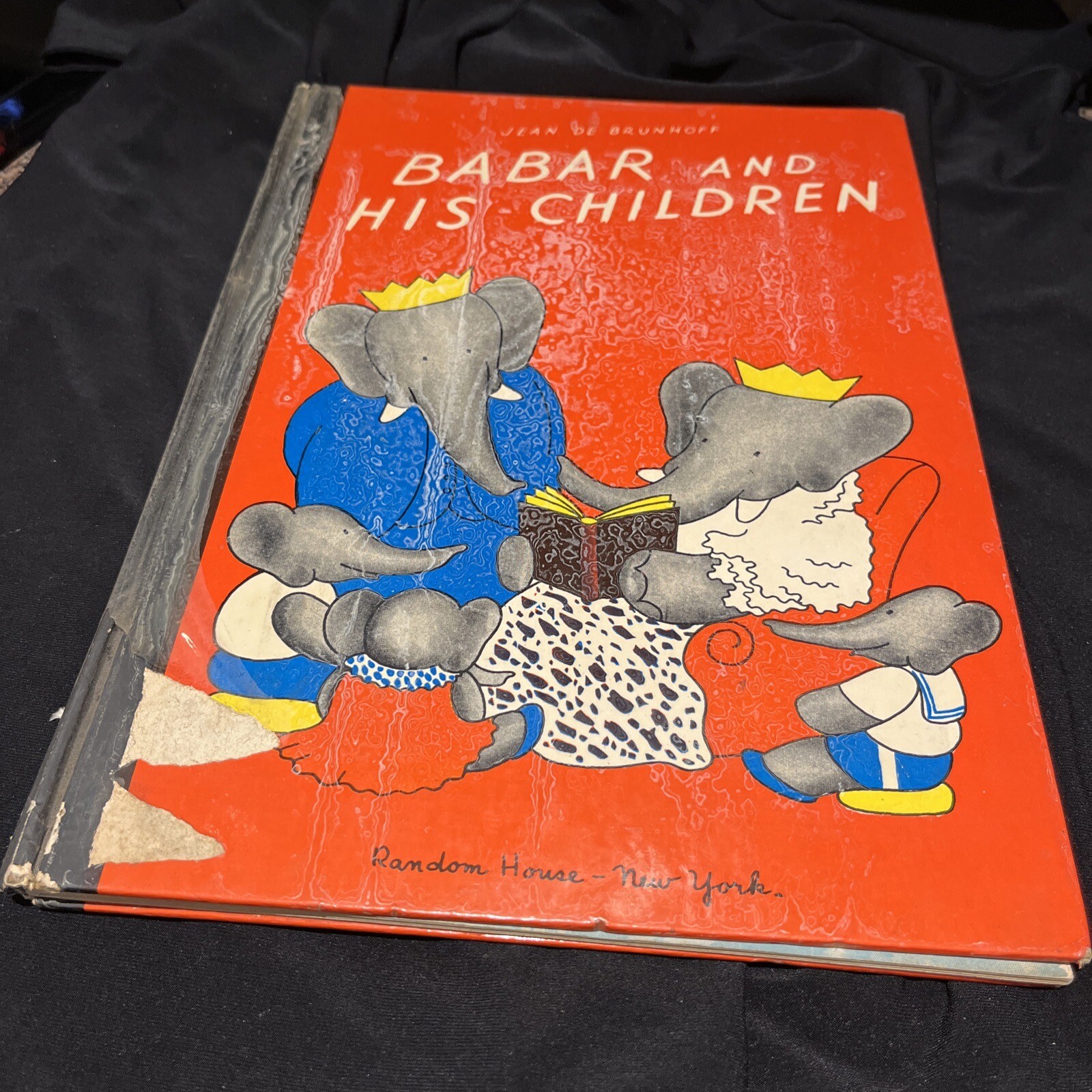 “Babar and His Children” by Jean de Brunhoff – Hard Cover, 1938, Random House