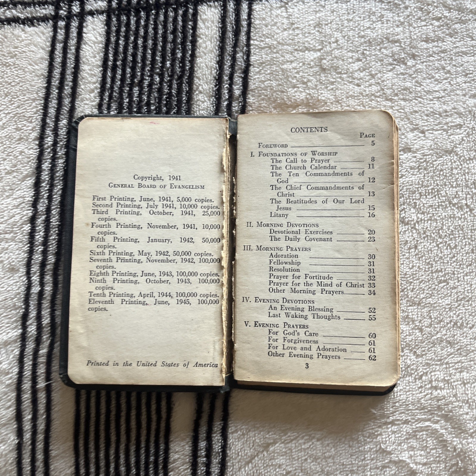 Pocket Prayer Book, Christian, Religious, Vintage, Rare, Collectible