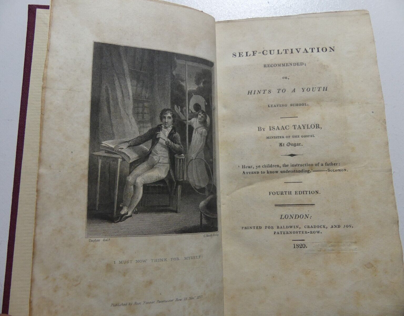 Self-Cultivation 1820 or Hints To A Youth Isaac Taylor (on Using Our Talents)