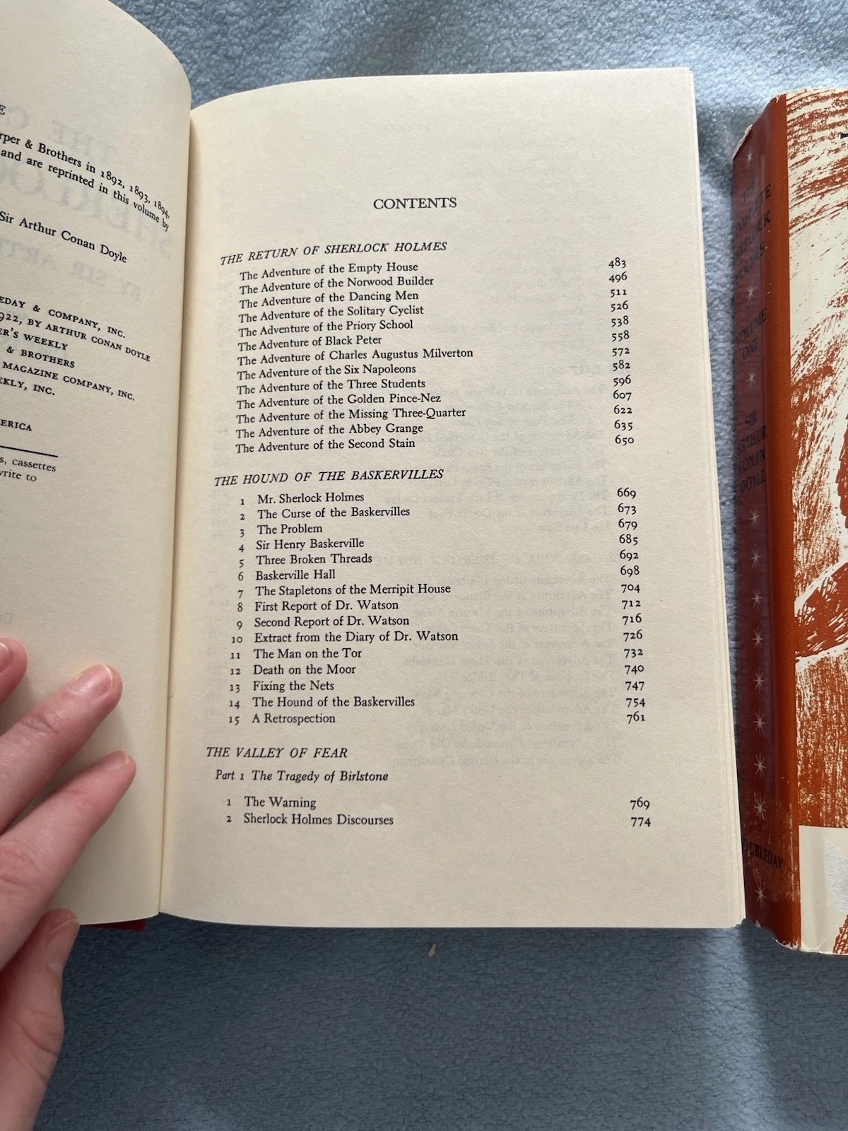 The Complete Sherlock Holmes Doubleday Two Volumes Sir Arthur Conan Doyle HC
