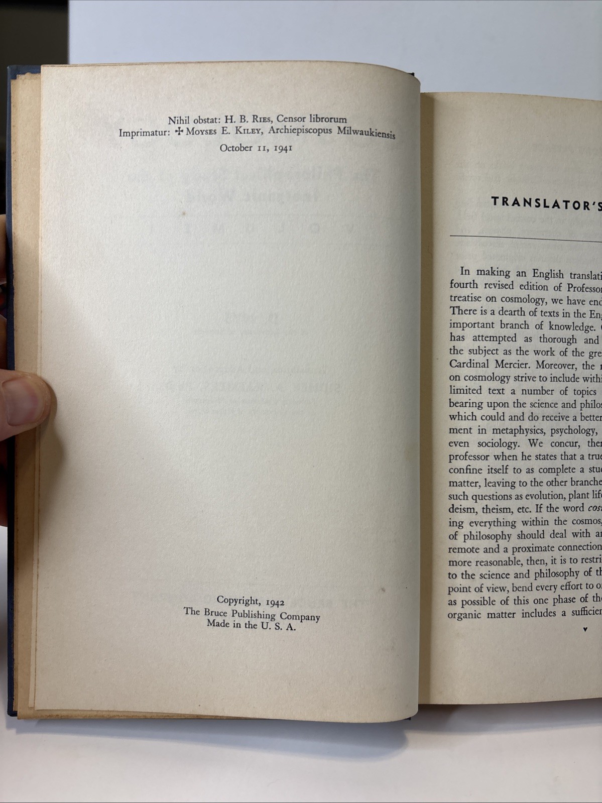 D Nys Cosmology The Philosophical Study of the Inorganic World Volumes I & II