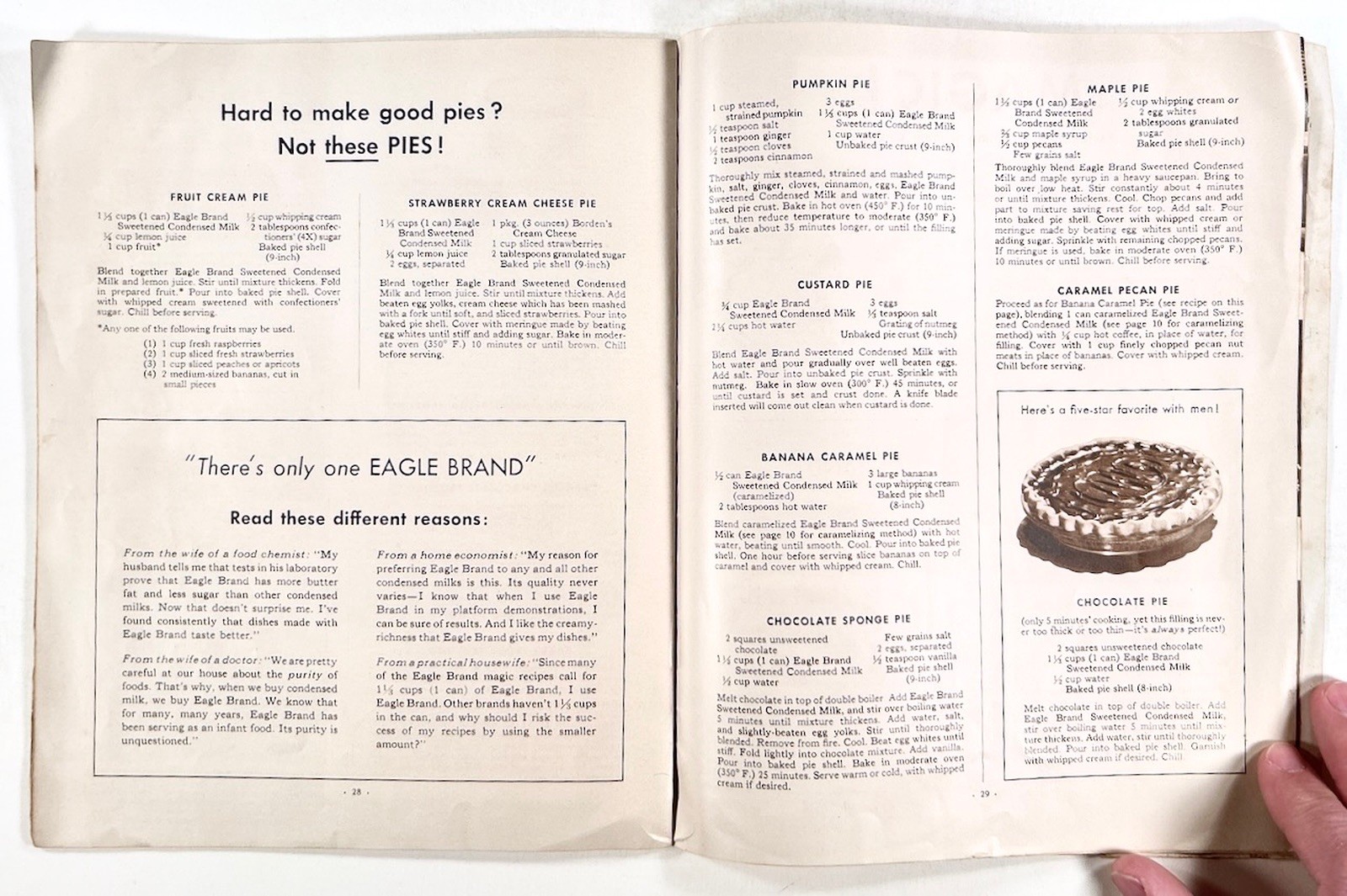 1936 Eagle Brand MAGIC RECIPES Illustrated cookbook BAKERY dessert CAKES cookies