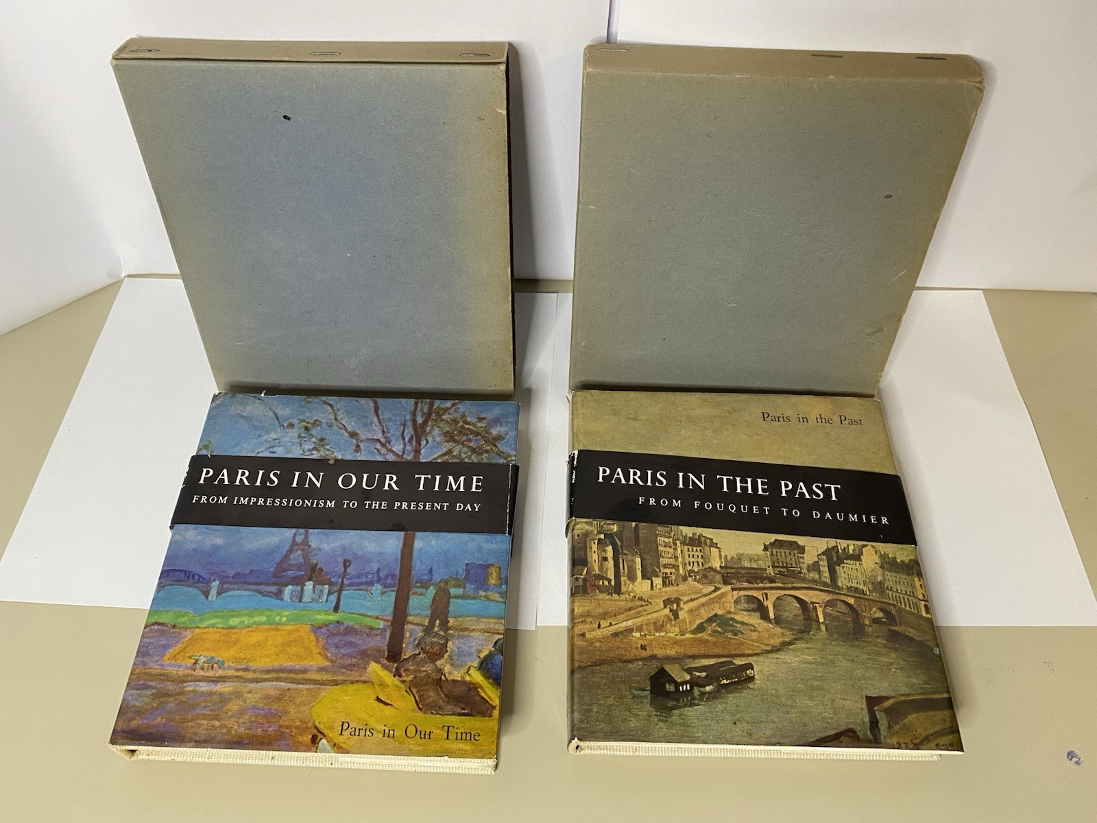 Paris In the Past, Paris in Our Time Two (2) Skira Art Books – box hardcovers