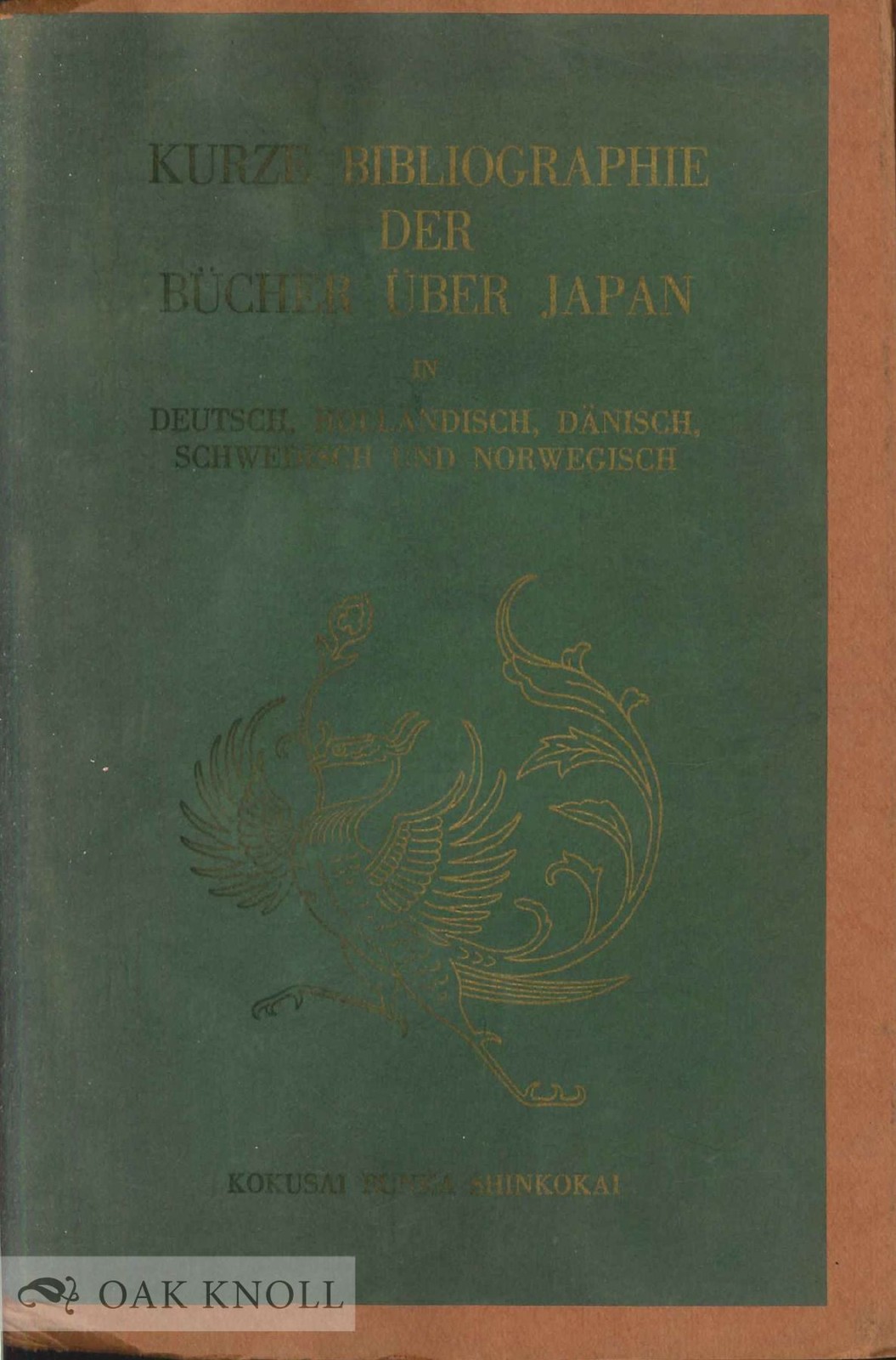 KURZE BIBLIOGRAPHIE DER BÜCHER ÜBER JAPAN / 1938