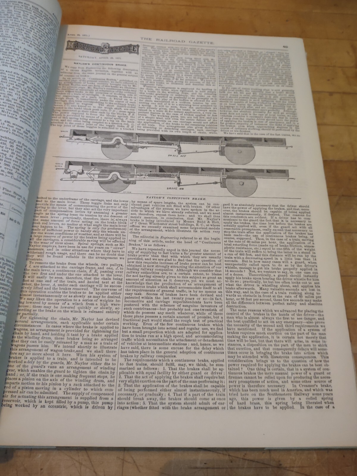 Vintage RAILROAD GAZETTE Magazine 1871 BOUND BOOK Complete Year 416 Pages
