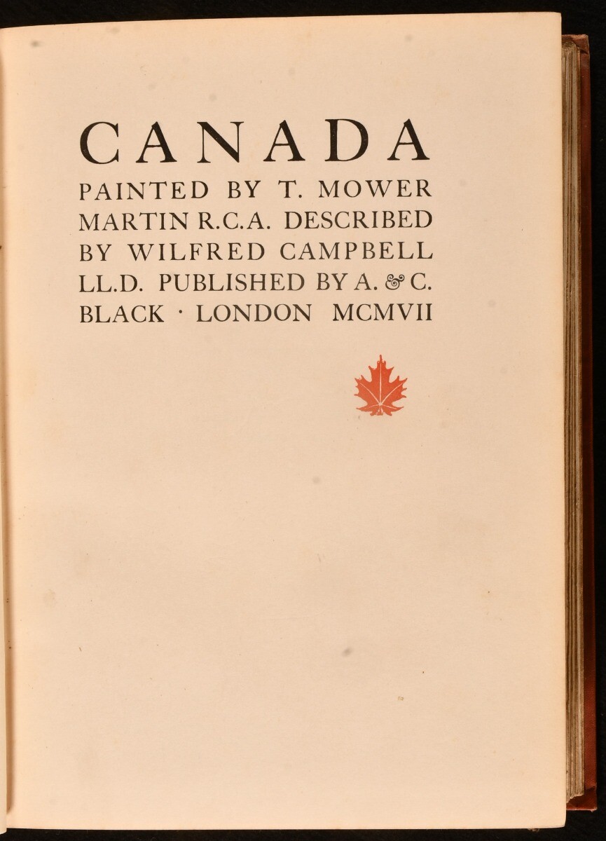 1907 Canada Thomas Mower Martin and Wilfred Campbell First Edition Colour Plates
