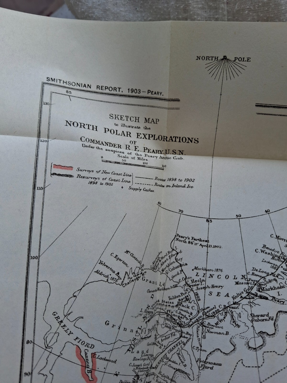 Smithsonian Institution Report 1903 Arctic & Antarctic Exploration Maps Peary