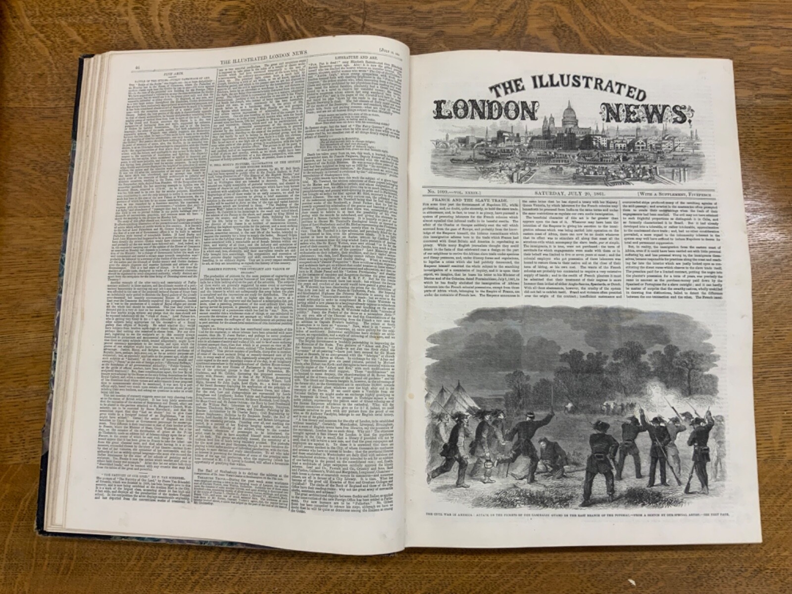 1861 Illus. London News: Vol. XXXIX, Jul – Dec., Nos. 1097-1124 – Am. Civil War