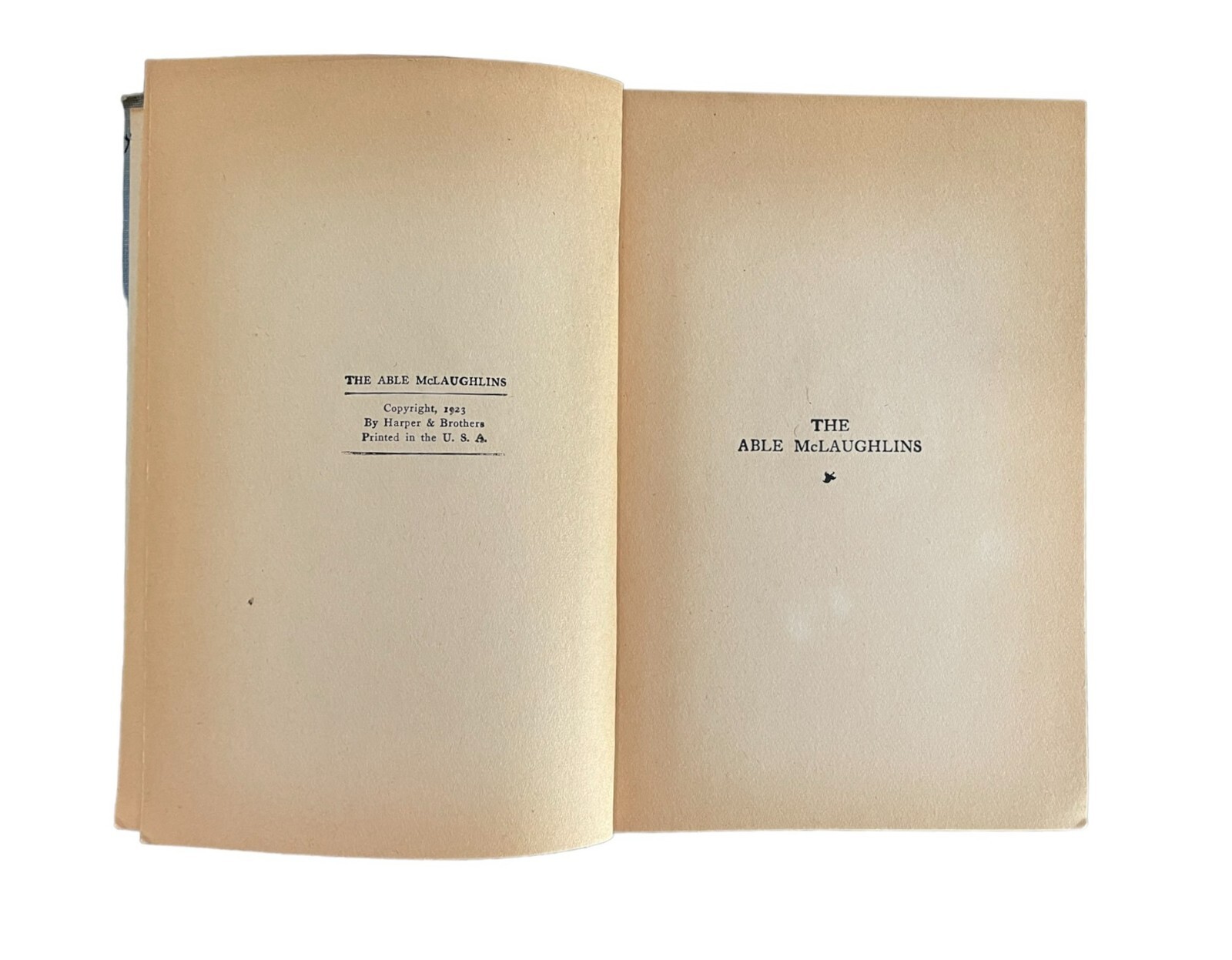1923 THE ABLE MCLAUGHLINS BY MARGARET WILSON HARDCOVER PULITZER PRIZE NOVEL