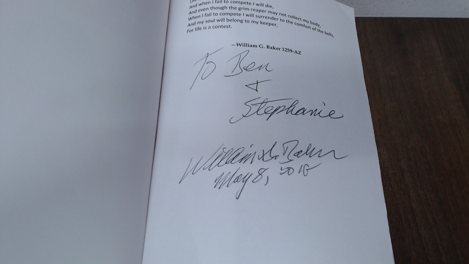 Alcatraz-1259 (Signed), Baker, William, Privately Published, 2012
