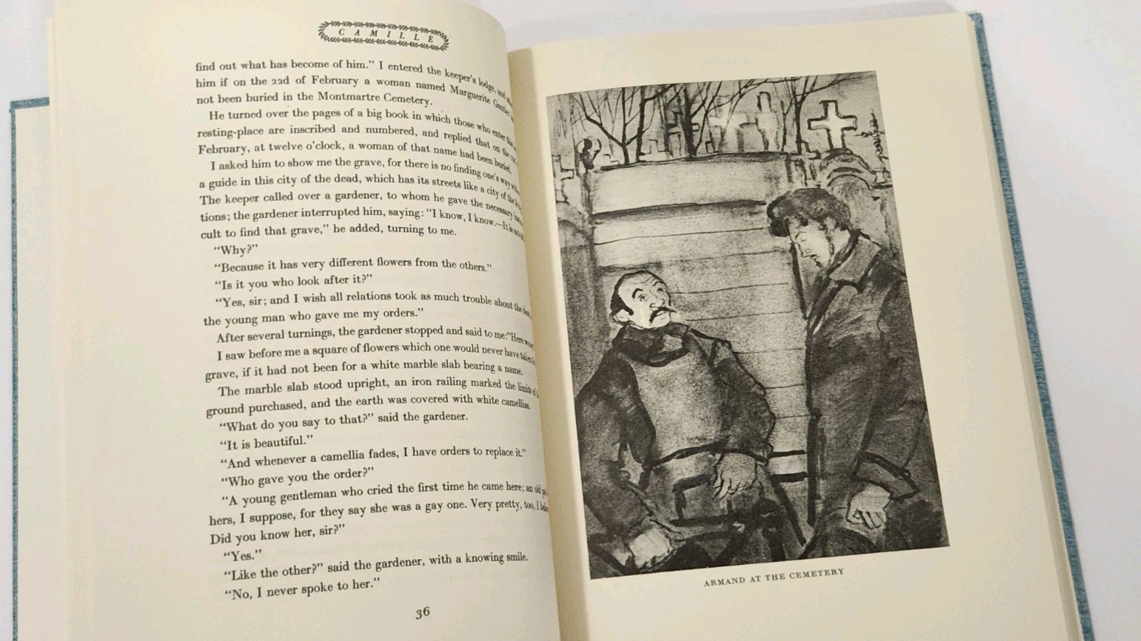 Heritage Press Camille by Alexandre Dumas 1955 Illustrated w/Sandglass & Cover