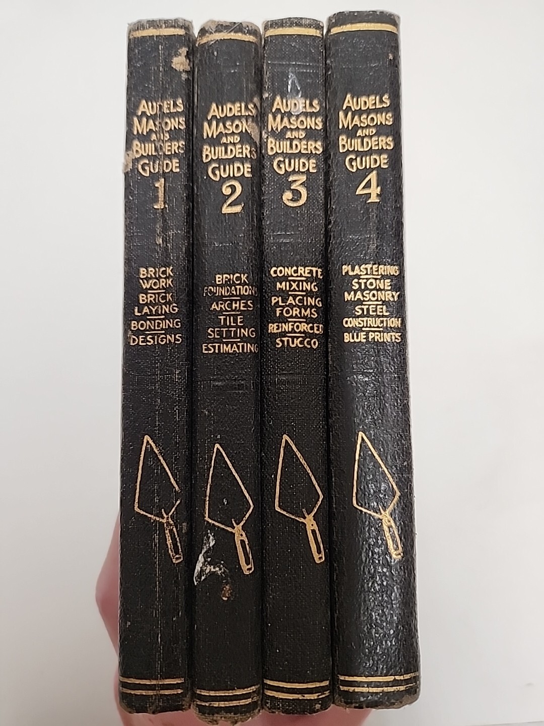 Vintage 1949 Audels Masons and Builders Guides Complete Set Vol 1,2,3,4 BH