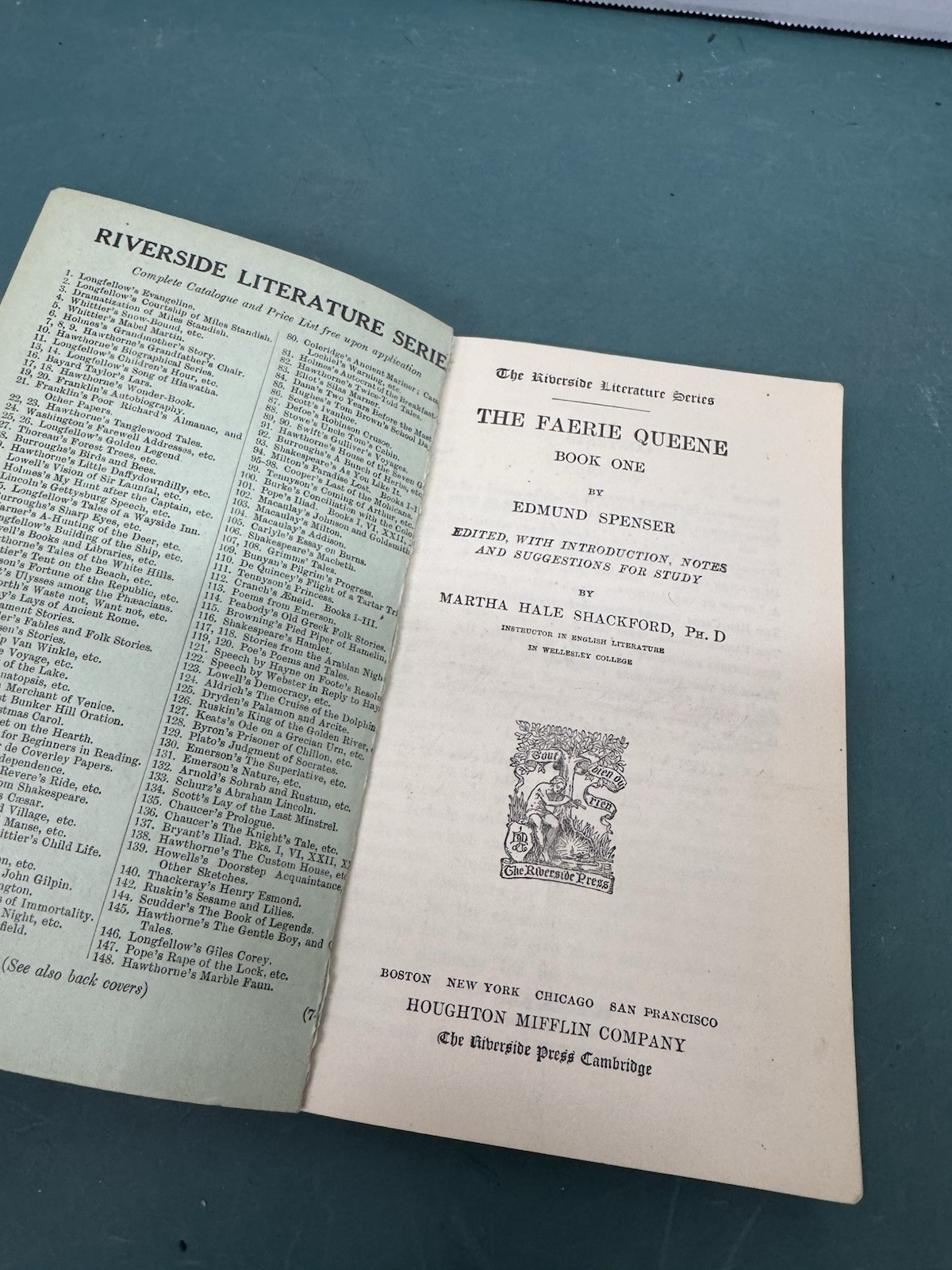 Edmund Spenser / Faerie Queene Book 1 Riverside Literature Series Number 160