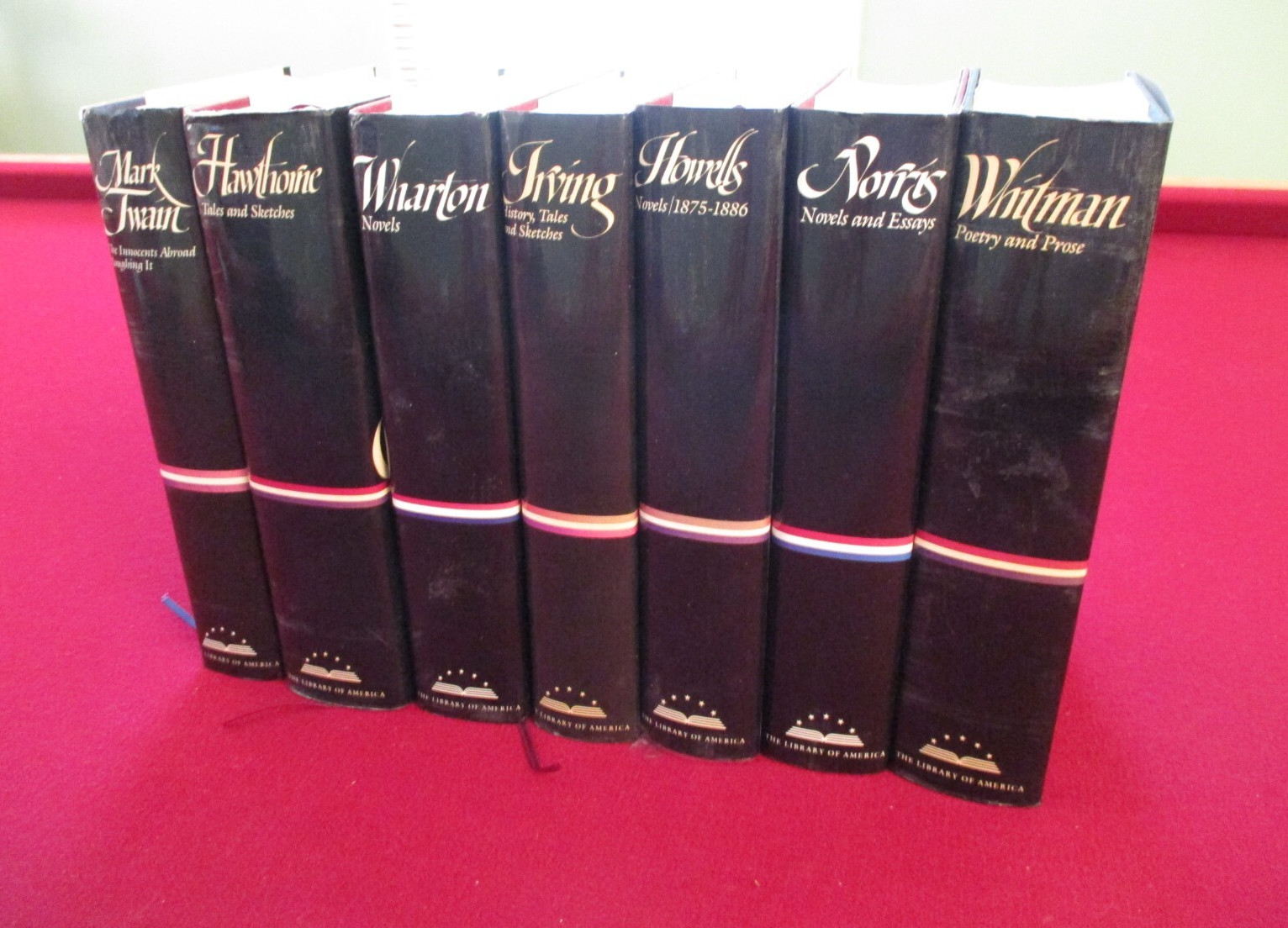 Eight-Volumes of The Library of America ~ Hawthorne ~ Twain ~ Wharton ~ Irving