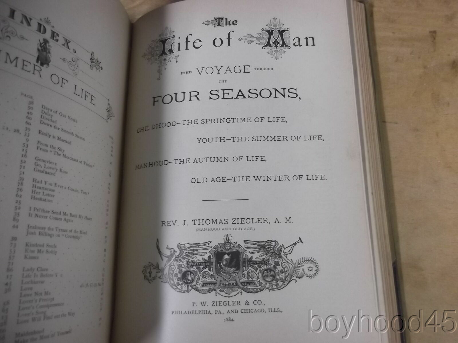 The Four Seasons of Life-SALESMAN’S SAMPLE-SPECTACULAR–1884