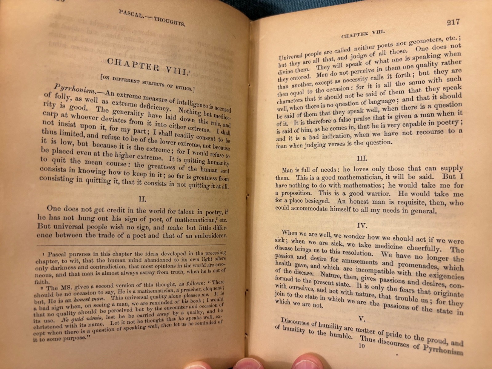 Pascal’s Works. Thoughts, Letters, & Opuscules. 1859. Fine binding. Beautiful!