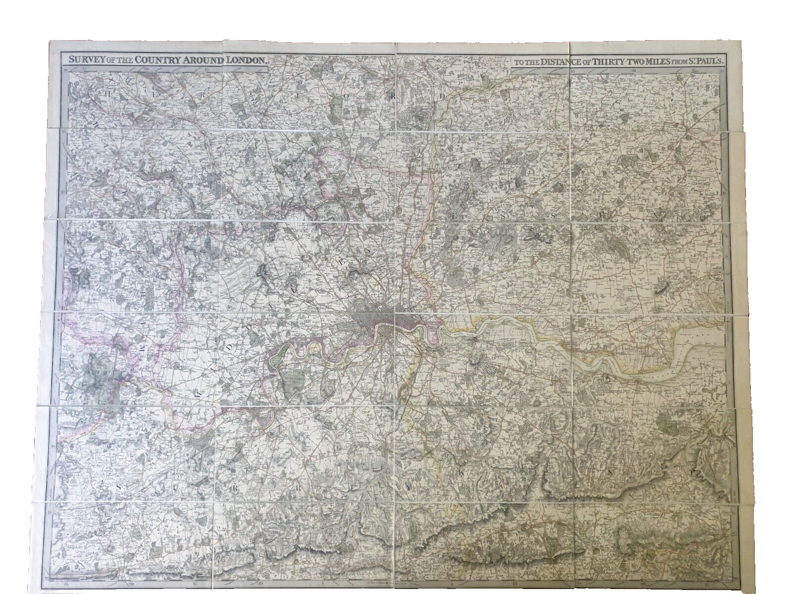 Laurie’s survey of the country around London 1829.