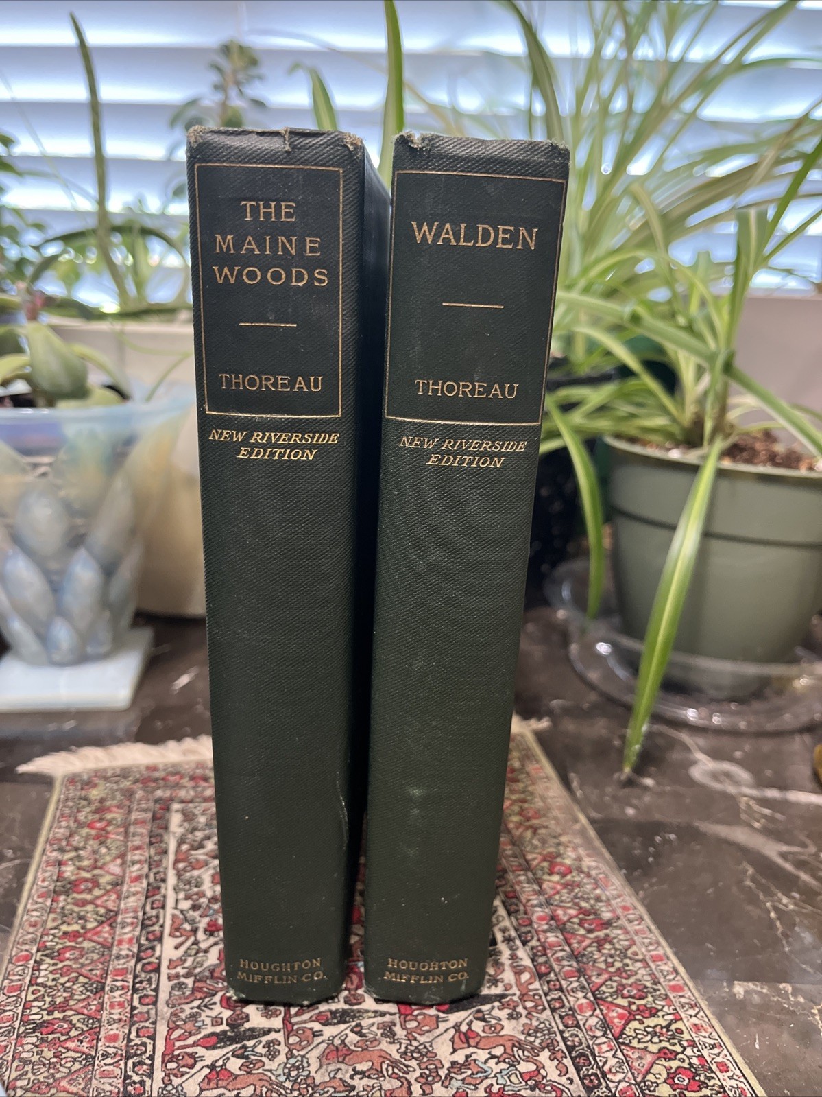 Walden Thoreau Maine Woods 1893 Riverside Ded. Martha Evans Martin RARE! Inscrip