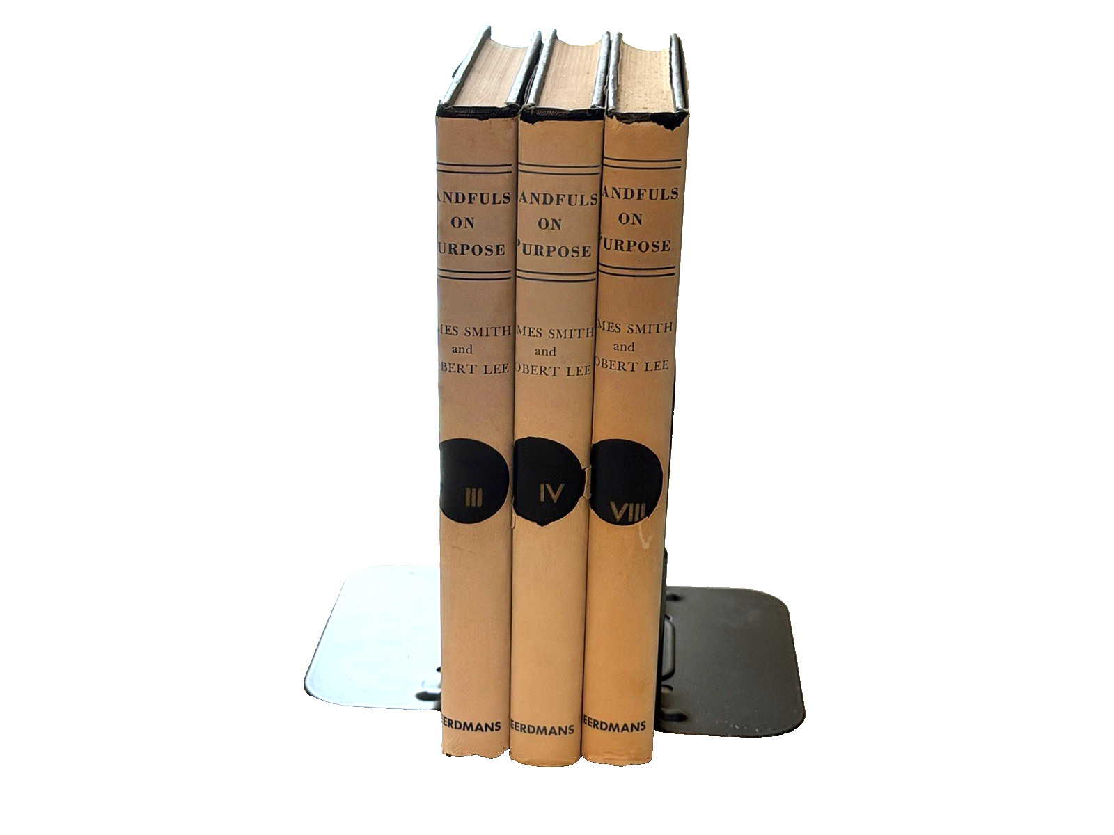 HANDFULS ON PURPOSE 3 Vol. #3, 4 & 8 by Smith & Lee Bible Study 1971 Eerdmans HC