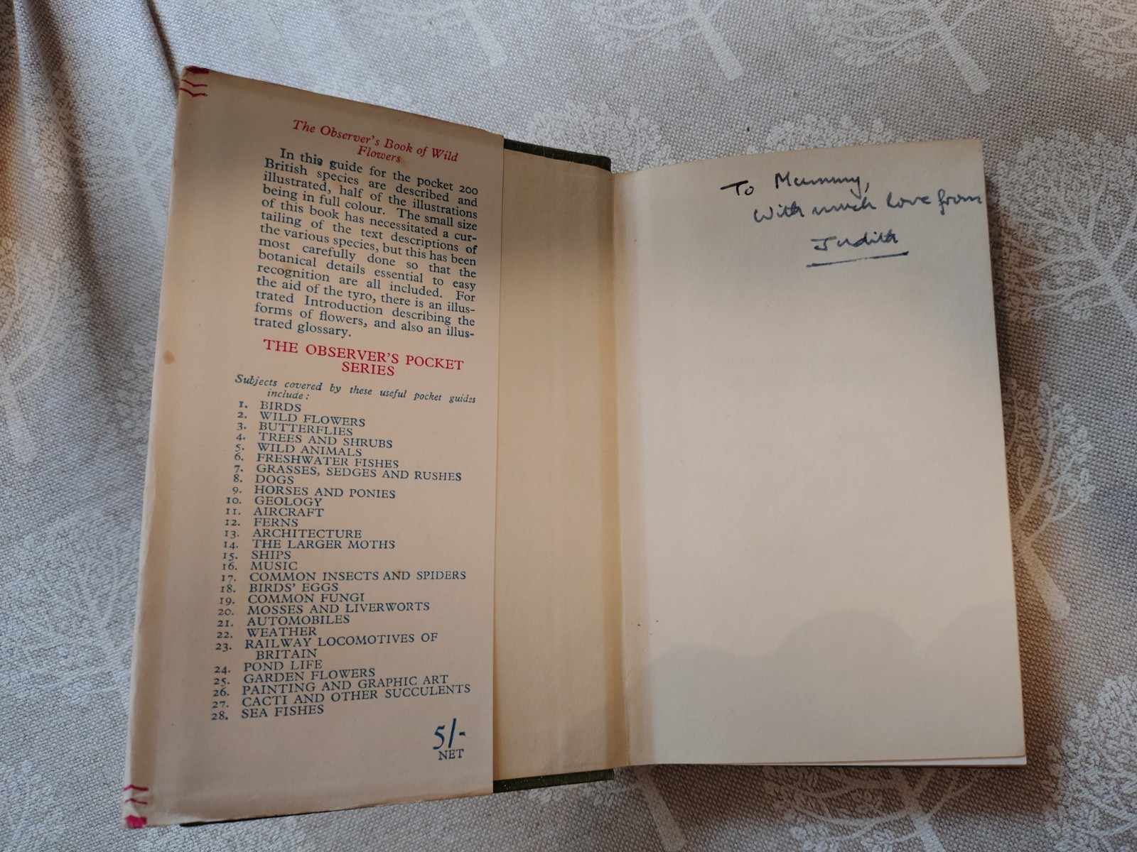 8 x The Observer’s Book of # 2, 3, 4, 5, 19, 20, 21, 38, all with dust covers.
