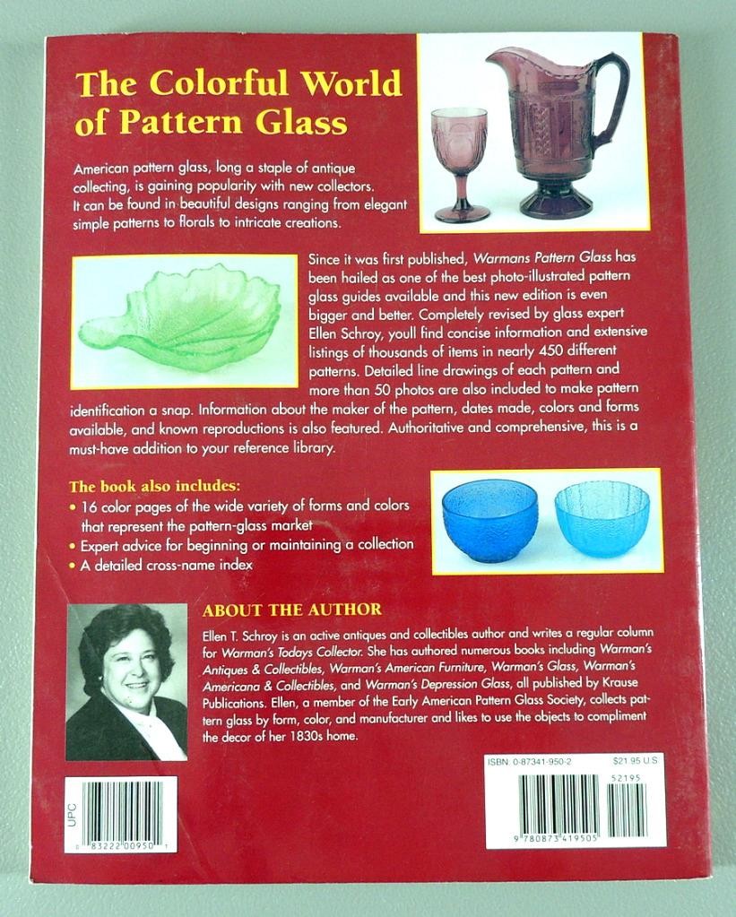 Warman’s Pattern Glass Value & Identification Guide Ellen T. Schroy Illus Book