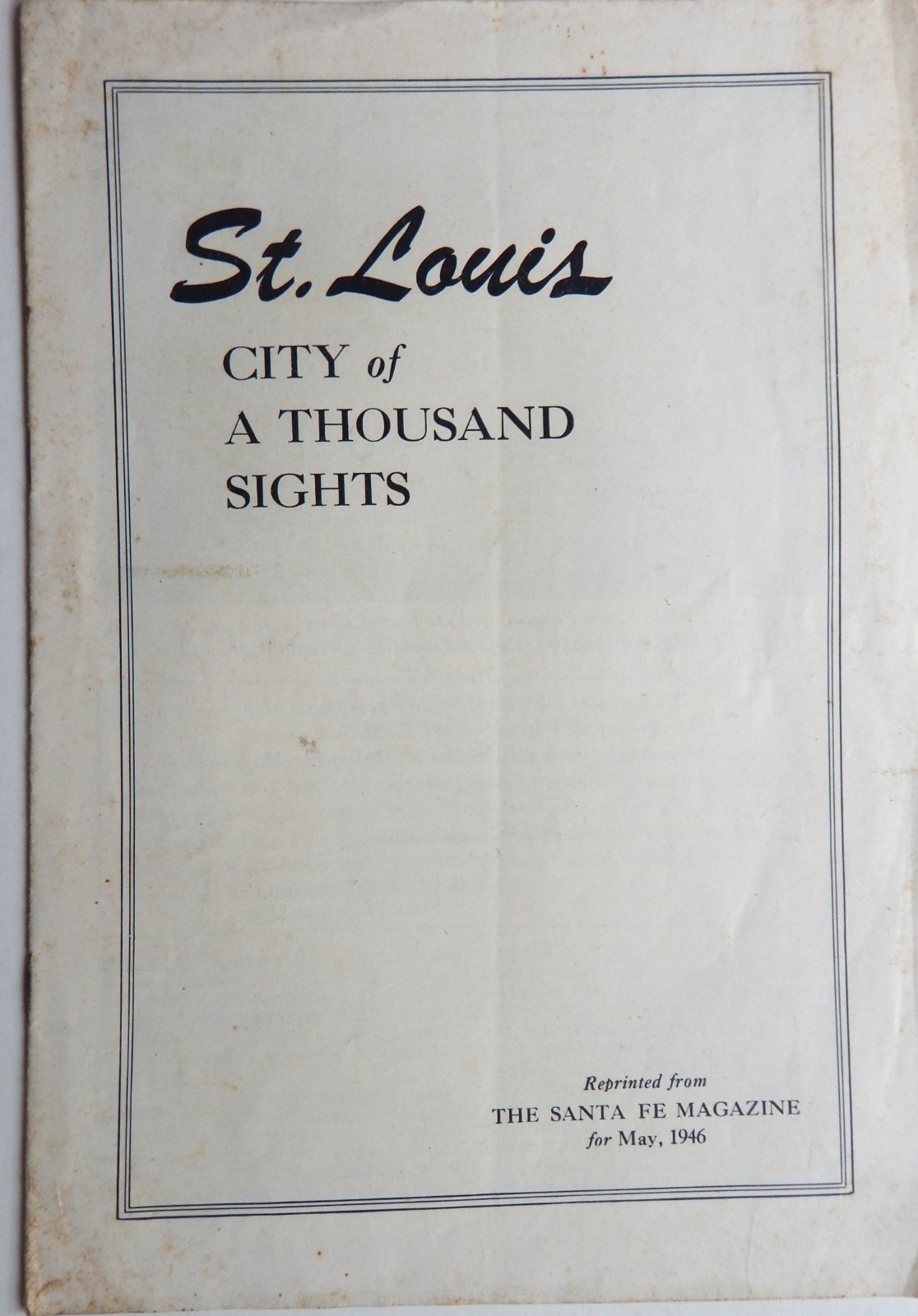 St Louis A City of a Thousand Sights 1946 Santa Fe Tourism History photos