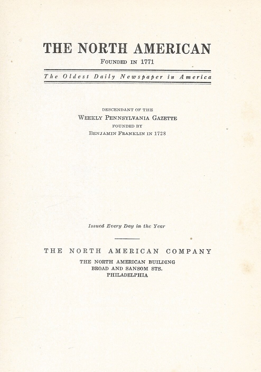 THE WAR FROM THIS SIDE, Editorials from The North American (1915, ’16, ’17) WWI