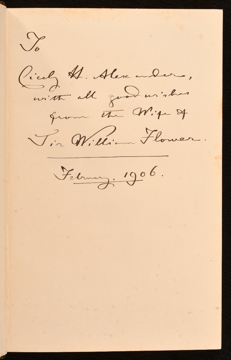 1904 Sir William Henry Flower: A Personal Memoir by Charles J. Cornish Signed…