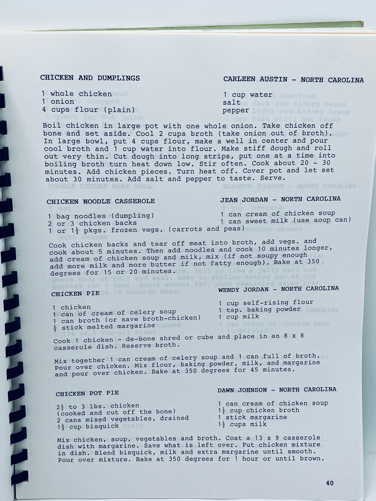 Lumber River Quartet Cookbook – December 1995 Softcover [Southern Gospel Music]
