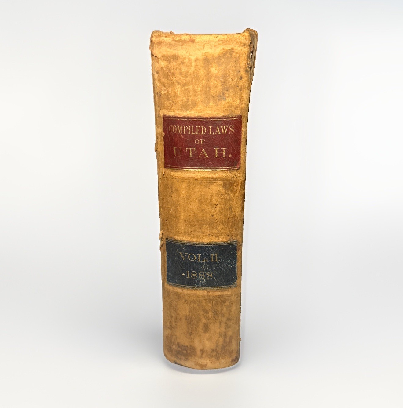 Compiled Laws of Utah 1888 – Vol 2, Rare Hardcover Legal Antique Government Book