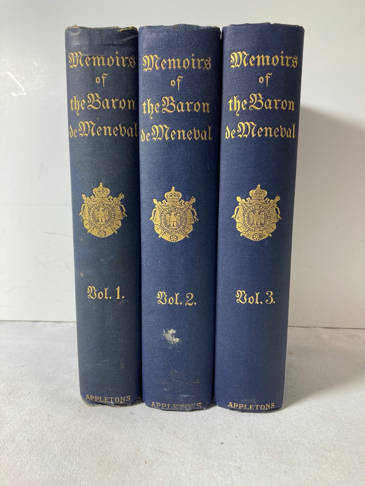 Memoirs of the Barron De Meneval Vol 1, Vol 2 & Vol 3 1894 1st American Ed.