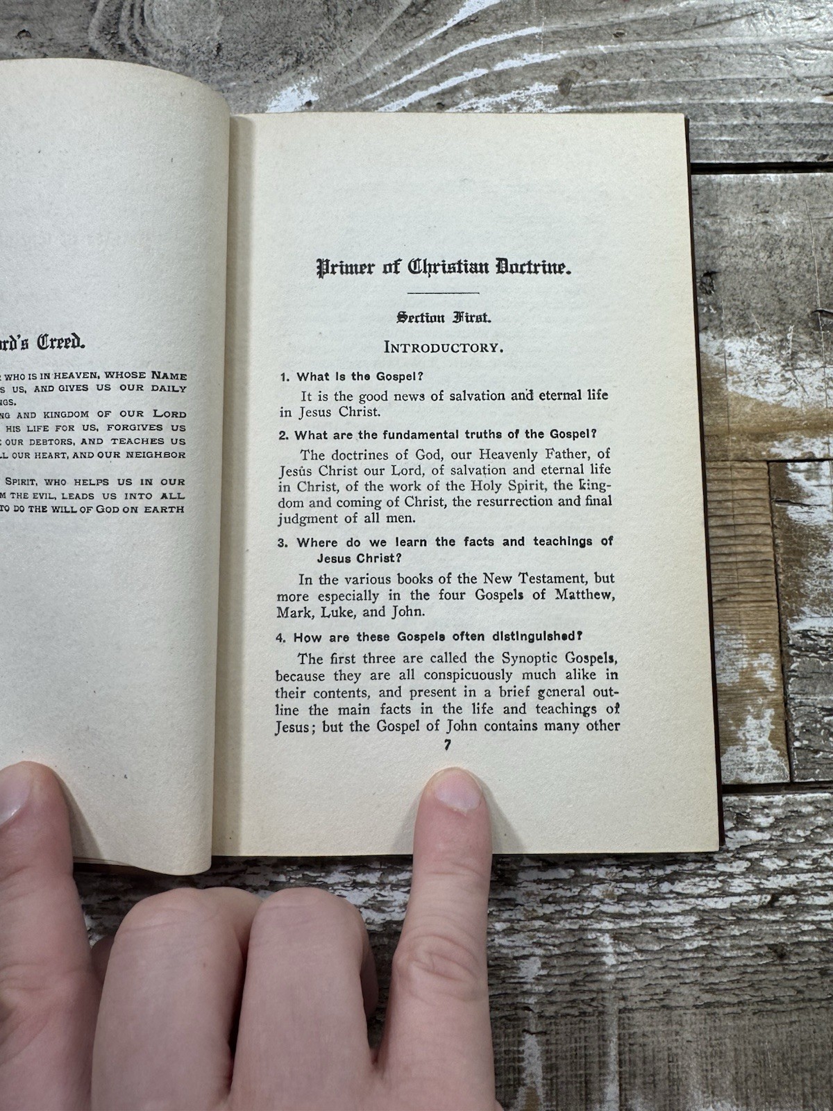 1906 Antique Religious Study Book “Primer of Christian Doctrine”