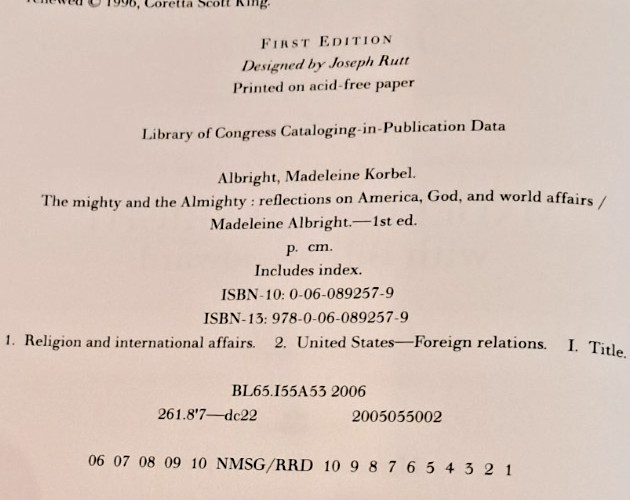 ‚SIGNED‘ The Mighty & the Almighty by Madeleine Albright (2006) 1st Printing A2