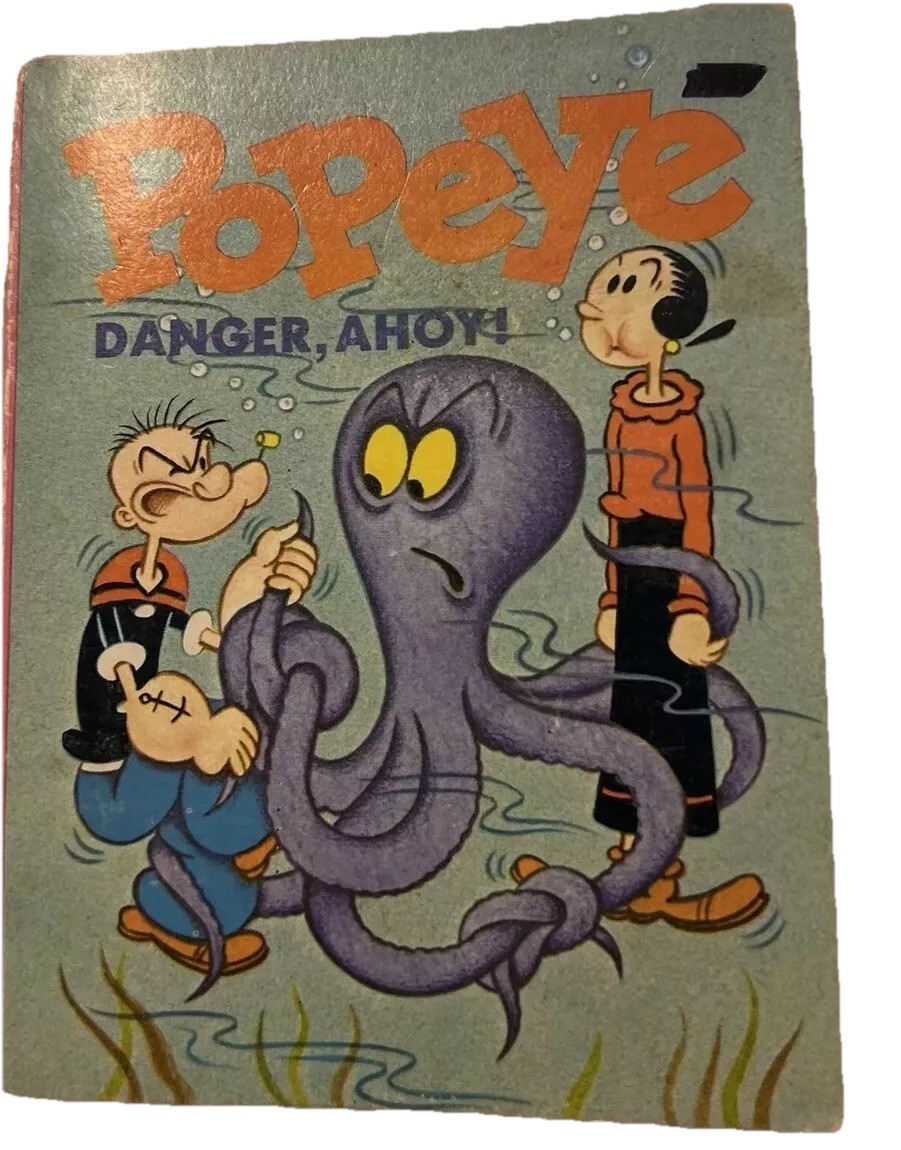 Vintage 1969 Popeye Danger, Ahoy! Children’s Book 3.75”x4.75” A Big Little Book