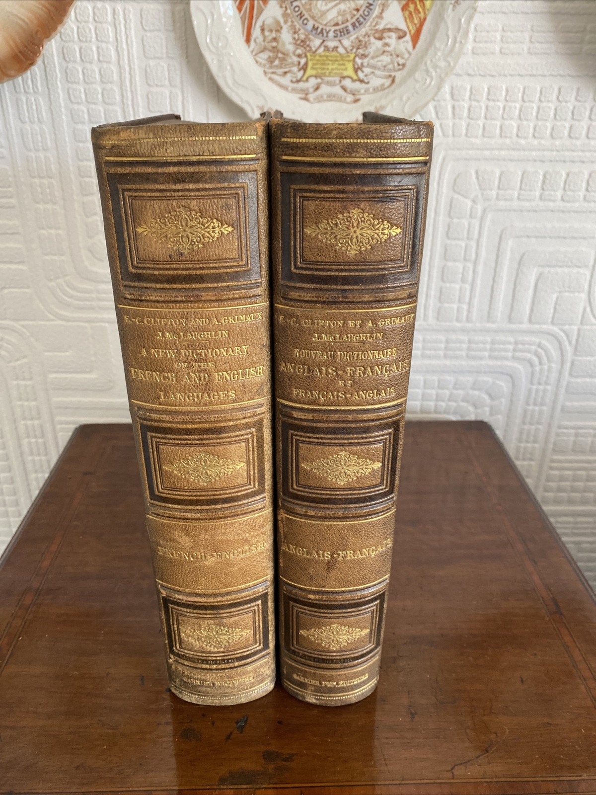 2vol Clifton And Grimaux New Dictionary Of English And French Languages