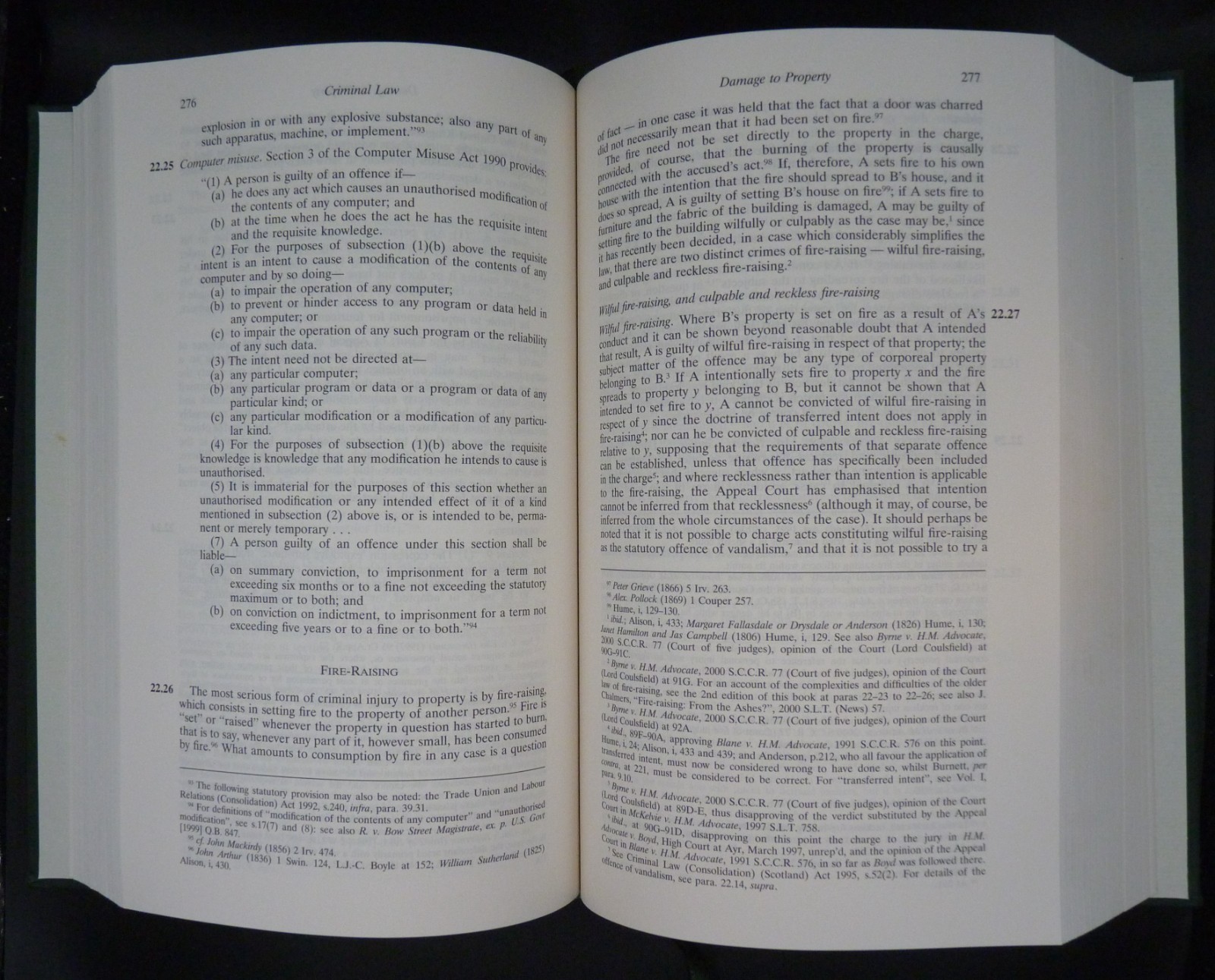 The Criminal Law of Scotland Third Edition Vol. II By Sir Gerald H. Gordon, 2001