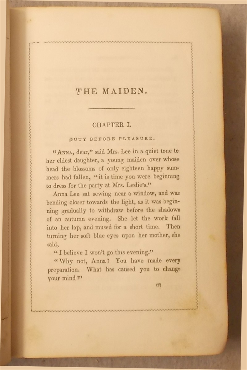 1860 THREE ERA’S OF A WOMAN’S LIFE by T.S. Arthur MAIDEN WIFE MOTHER Antique