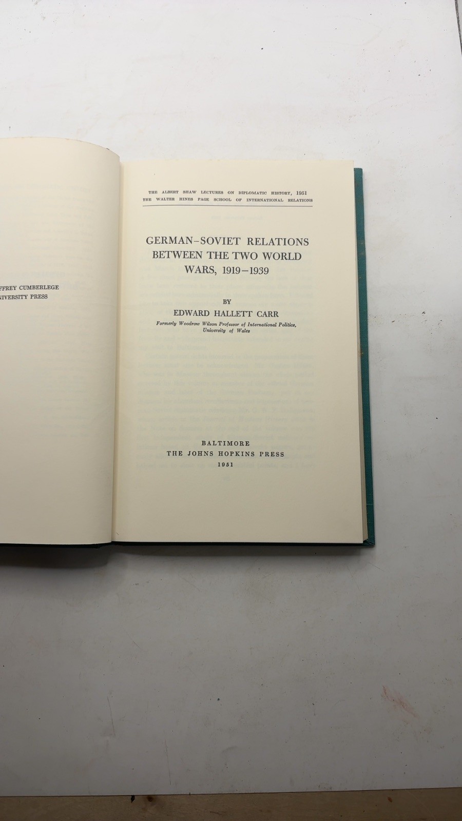 German-Soviet Relations Between the Two World Wars, 1919-1939 Edward Hallett …