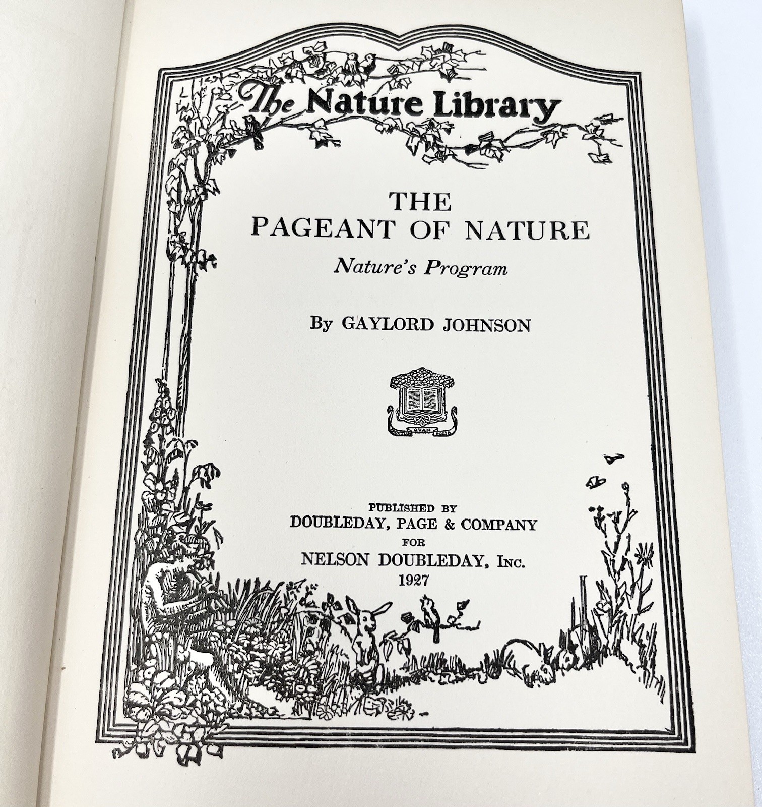 Antique 1920s Nature Library Pageant Of Nature Calendar Bird Plant Animal Insect