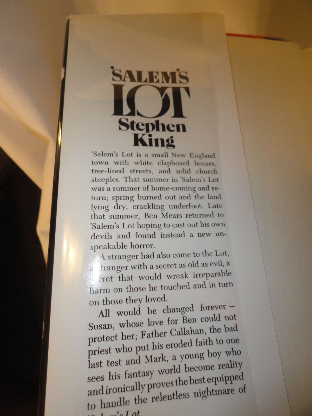 Salem’s Lot Stephen King Early BCE Code MP11Y Dust jacket