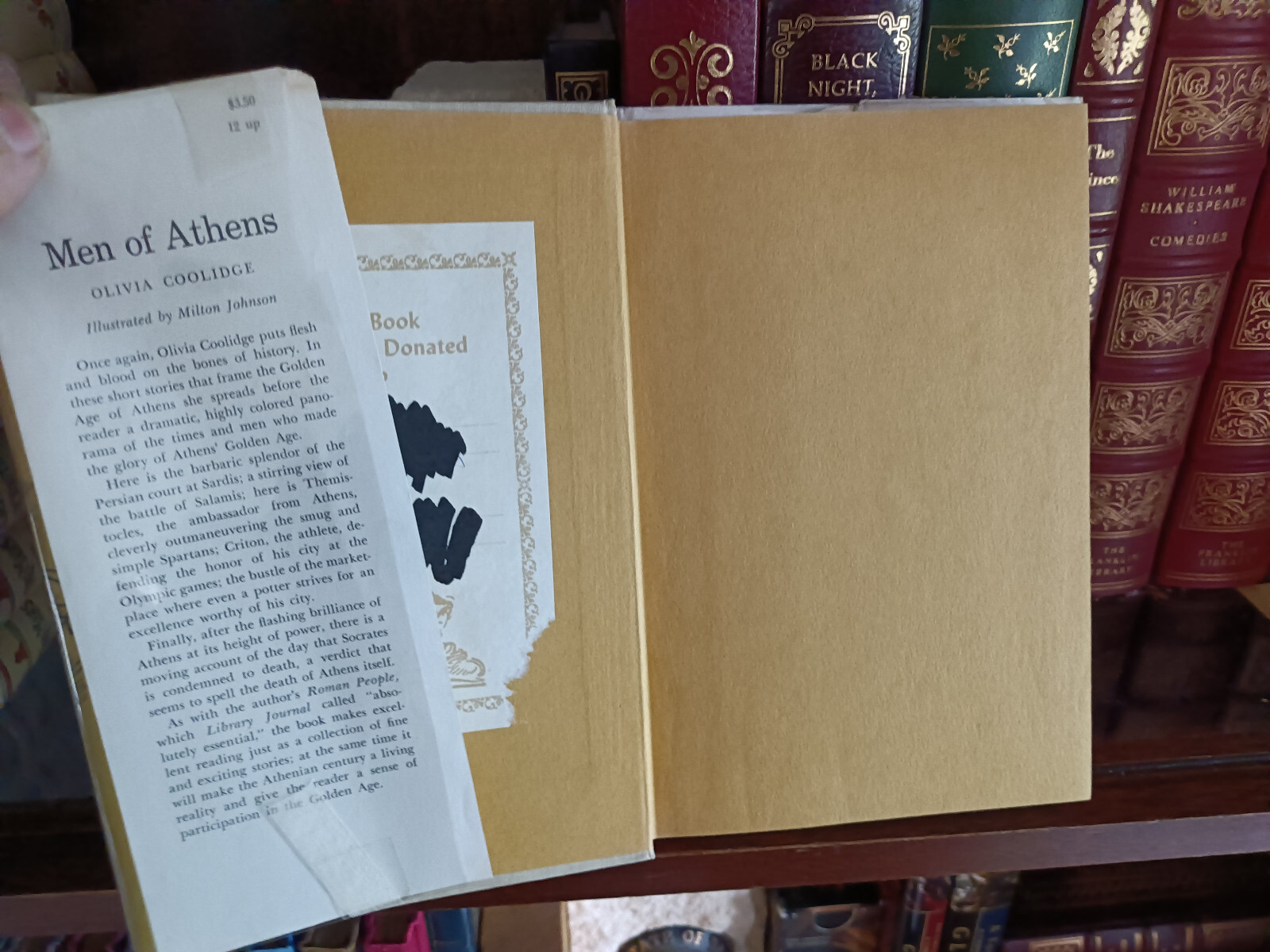 Men of Athens_Olivia Coolidge_HCDJ_1st Edition_1962_Ex-library_Very Good