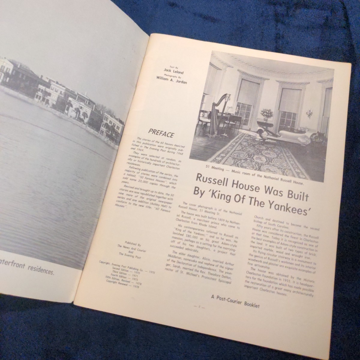 60 Famous Houses of Charleston South Carolina Paperback, Post-Courier Booklet