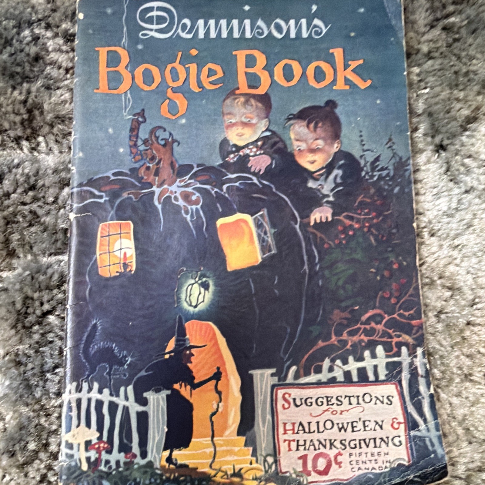 Rare Original 1925 Dennisons Bogie Book Vintage Halloween Thanksgiving Catalog