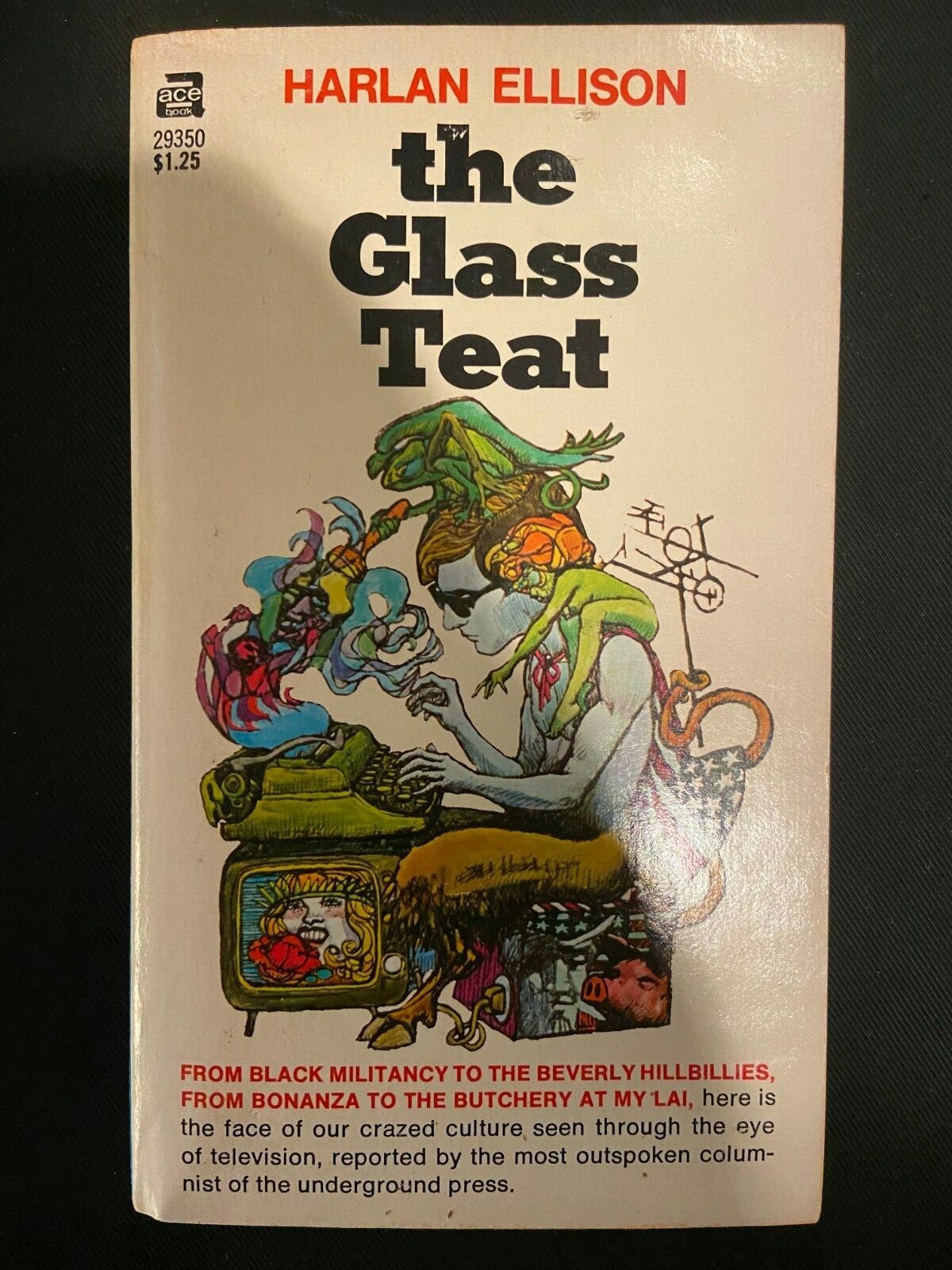 Harlan Ellison’s The Glass Teat: Ace First Printing Paperback, 1970 VG
