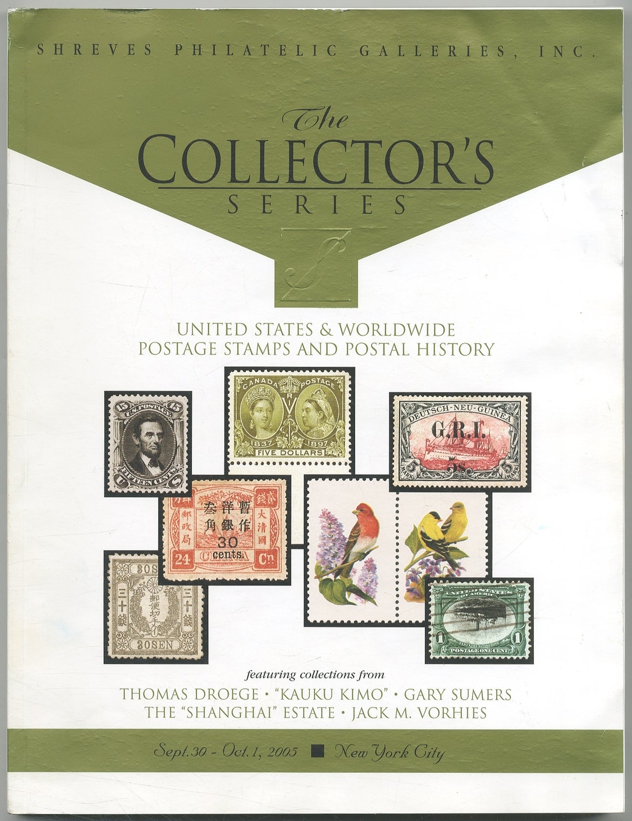 Collector’s Series New York City Auction Catalogue Sept 30-Oct 1 2005