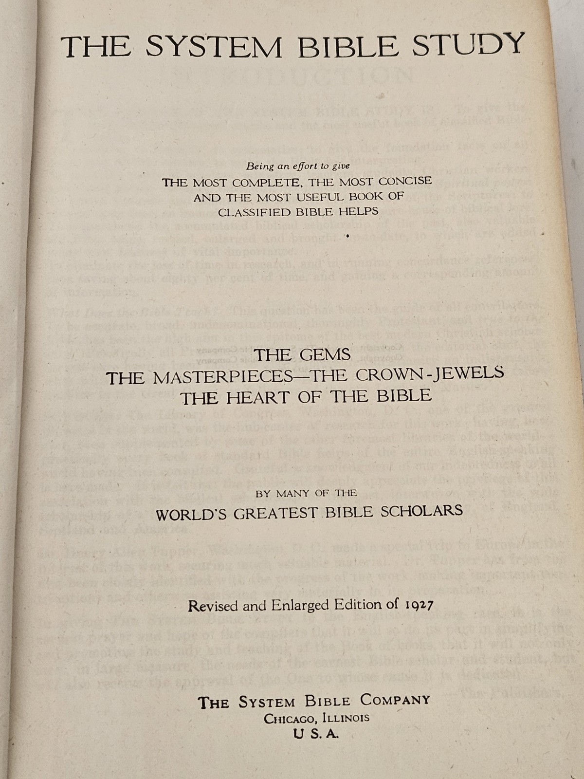 The System Study Bible 1927 Revised and Enlarged Edition Leather (Rare)
