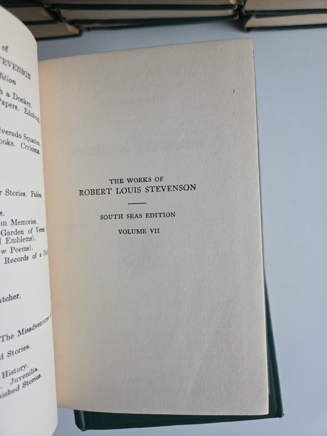 Robert Louis Stevenson Collection 1925 VGC South Seas Edition